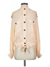 Chloé 100% Silk Ivory Tan Long Sleeve Silk Top Size EU (FR) 34 / US 2 - photo 1