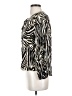 Fate 100% Rayon Animal Print Black Long Sleeve Blouse Size S - photo 5