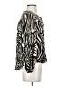 Fate 100% Rayon Animal Print Black Long Sleeve Blouse Size S - photo 4