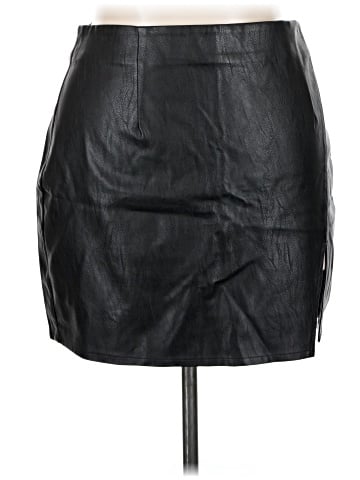 Superdown Faux Leather Skirt (view 1)