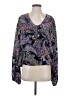 Karen Kane Paisley Purple Long Sleeve Blouse Size S - photo 1
