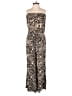 Blue Life 100% Rayon Animal Print Gold Jumpsuit Size XS - photo 1