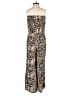Blue Life 100% Rayon Animal Print Gold Jumpsuit Size XS - photo 2