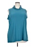 Women With Control Solid Teal Sleeveless Blouse Size 2X - photo 1