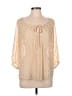 Forever 21 Tan 3/4 Sleeve Blouse Size L - photo 1