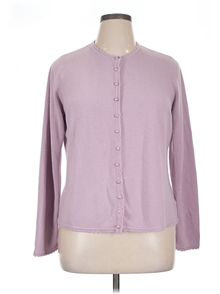 Pre-owned White Stag Cardigan Sweater In Purple