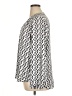 Jones New York 100% Polyester Print Silver Long Sleeve Blouse Size XL - photo 5