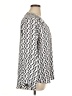 Jones New York 100% Polyester Print Silver Long Sleeve Blouse Size XL - photo 4