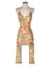 Unbranded Floral Orange Romper Size M - photo 1