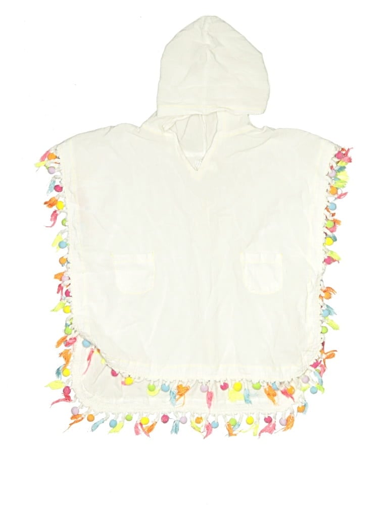 Pre-owned Mud Pie Kids' Poncho In White