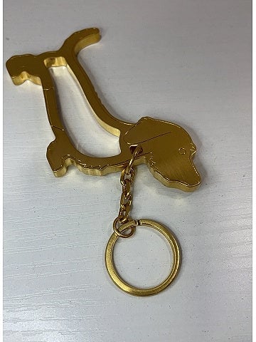 Thom Browne Gold Hector Icon Carabiner Keychain  (view 2)