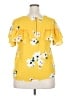 Xhilaration 100% Polyester Yellow Short Sleeve Blouse Size XXL - photo 2