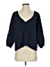 Stark X 100% Cotton Blue 3/4 Sleeve Blouse Size S - photo 1