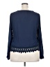 Xhilaration 100% Polyester Blue Long Sleeve Blouse Size XXL - photo 2