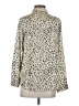 Zara Animal Print Ivory Long Sleeve Blouse Size XS - photo 2