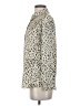 Zara Animal Print Ivory Long Sleeve Blouse Size XS - photo 5