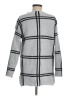 Unbranded 100% Polyester Plaid Silver Pullover Sweater Size M - photo 2
