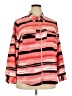 Kim Rogers Stripes Pink Long Sleeve Blouse Size 2X - photo 1