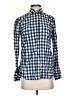 J.Crew Checkered-gingham Blue Long Sleeve Blouse Size 2 - photo 1