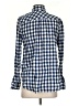 J.Crew Checkered-gingham Blue Long Sleeve Blouse Size 2 - photo 2