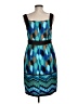Sangria Graphic Teal Cocktail Dress Size 8 - photo 2