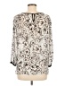 Ann Taylor LOFT 100% Polyester Silver 3/4 Sleeve T-Shirt Size M - photo 2