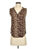 41Hawthorn Animal Print Brown Sleeveless Blouse Size S - photo 1