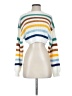 Shein 100% Acrylic Stripes White Pullover Sweater Size 4 - photo 1