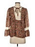 Studio Soleil 100% Polyester Brown 3/4 Sleeve Blouse Size S - photo 1