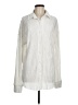 Unbranded 100% Polyester Stripes Ivory White Long Sleeve Blouse Size M - photo 1