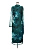 Unbranded 100% Polyester Tie-dye Teal Cocktail Dress Size S - photo 1