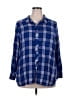 Talbots Plaid Blue Long Sleeve Button-Down Shirt Size 2X - photo 1