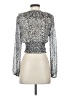 Zara Silver Black Long Sleeve Blouse Size XS - photo 2