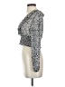 Zara Silver Black Long Sleeve Blouse Size XS - photo 5