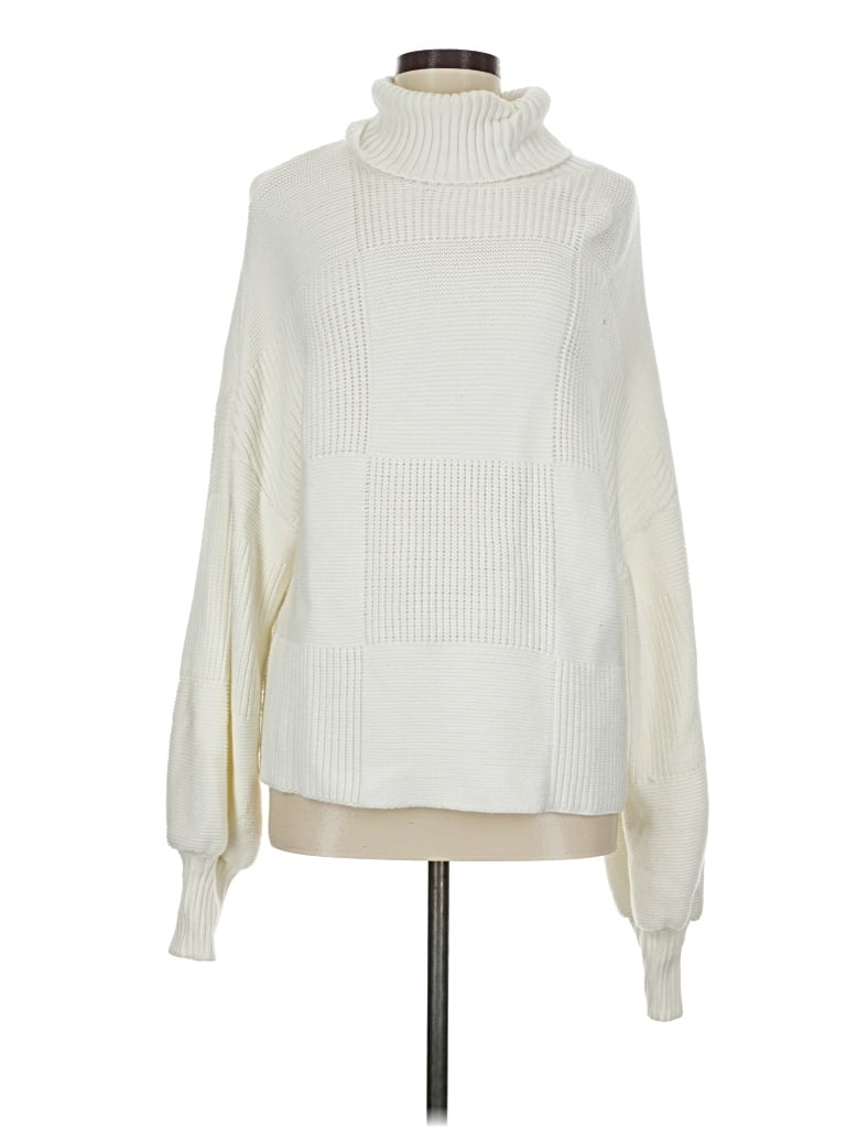 Pre-owned Staud Turtleneck Sweater In Ivory