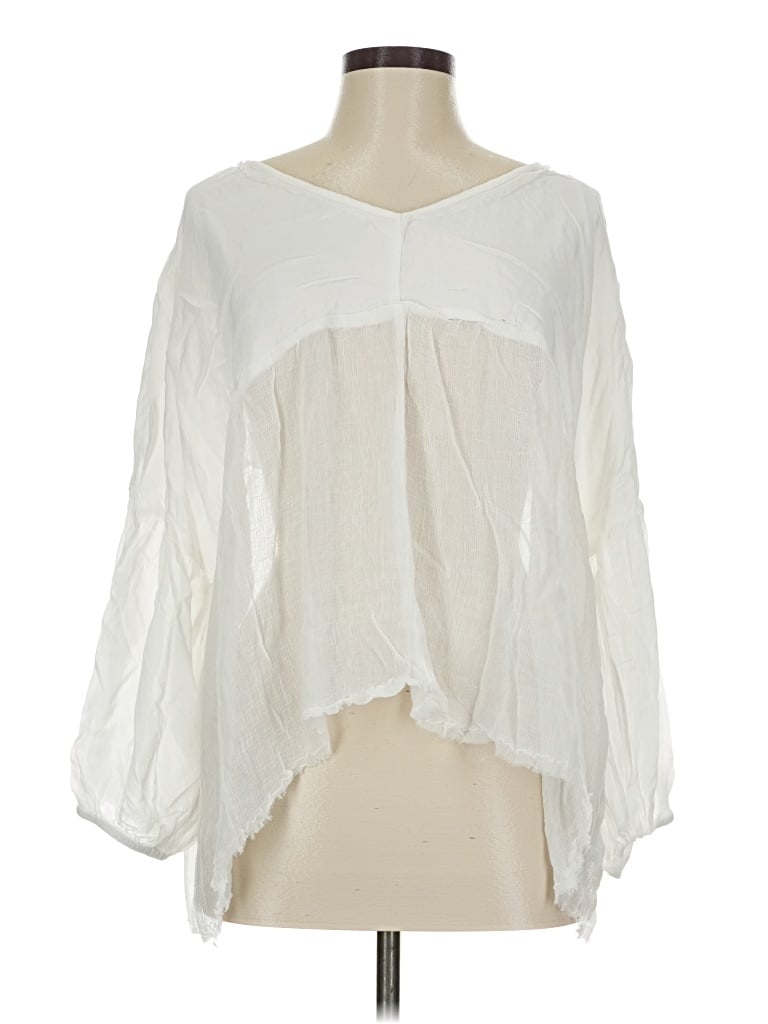 Pre-owned Lilka 3/4 Sleeve Blouse In White