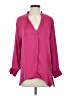 Glam 100% Polyester Pink Long Sleeve Blouse Size S - photo 1