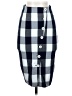 Le Chateau Checkered-gingham Blue Casual Skirt Size 00 - photo 1
