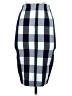 Le Chateau Checkered-gingham Blue Casual Skirt Size 00 - photo 2