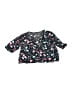 Unbranded 100% Rayon Floral Black 3/4 Sleeve Blouse 0-3 MO / 3 MO - photo 1