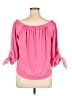 PREMISE Solid Pink 3/4 Sleeve Blouse Size XL - photo 2