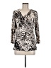 Calvin Klein Silver 3/4 Sleeve Blouse Size M - photo 1