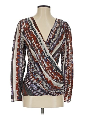 Chelsea Flower Long Sleeve Silk Top (view 1)