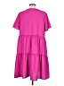 Oddi 100% Polyester Solid Pink Purple Casual Dress Size L (estimated) - photo 2