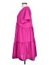 Oddi 100% Polyester Solid Pink Purple Casual Dress Size L (estimated) - photo 5