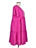 Oddi 100% Polyester Solid Pink Purple Casual Dress Size L (estimated) - photo 4