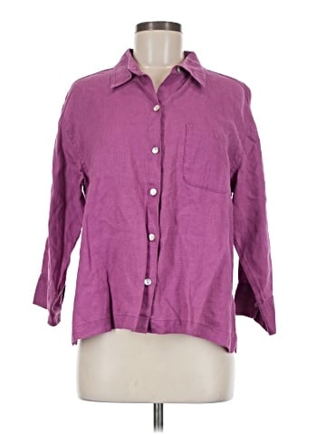 Chico's Design 3/4 Sleeve Button-Down Shirt (view 1)