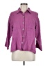 Chico's Design Purple 3/4 Sleeve Button-Down Shirt Size Med (1) - photo 1