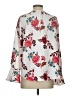 Ann Taylor LOFT Floral Gray Long Sleeve Blouse Size XS - photo 2