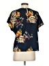 Shein 100% Polyester Floral Blue Short Sleeve T-Shirt Size 4 - photo 2